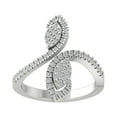 thumbnail image 1 of Araiya Sterling Silver Diamond Bypass Band Ring (1/2 cttw, I-J Color, I2-I3 Clarity), Size 6.5, 1 of 1