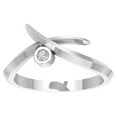 thumbnail image 1 of Araiya Sterling Silver Diamond Bypass Band Ring (1/20 cttw, I-J Color, I2-I3 Clarity), Size 9.5, 1 of 1