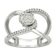 thumbnail image 1 of Araiya Sterling Silver Diamond Bypass Ring (1/3 cttw, I-J Color, I2-I3 Clarity), Size 9, 1 of 1