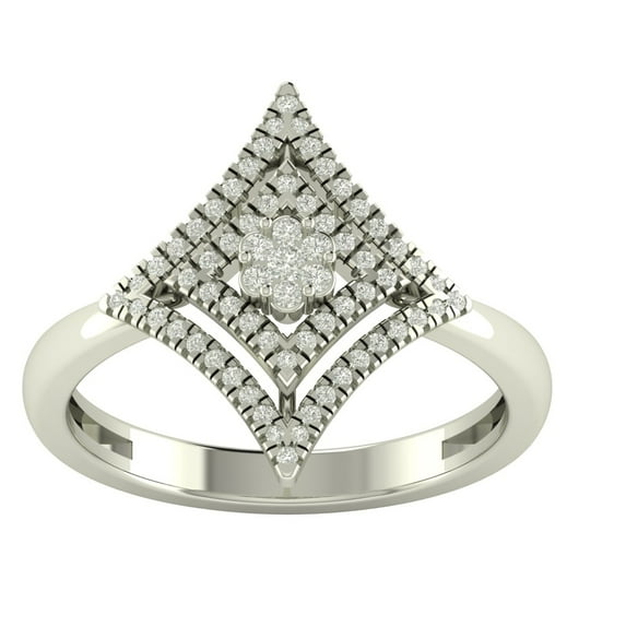 Araiya Sterling Silver Diamond Cluster Band Ring (1/3 cttw, I-J Color, I2-I3 Clarity), Size 9