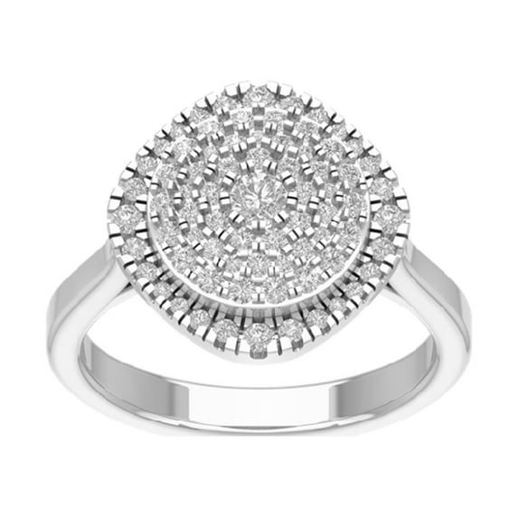 Araiya Sterling Silver Diamond Cluster Band Ring (3/4 cttw, I-J Color, I2-I3 Clarity), Size 8