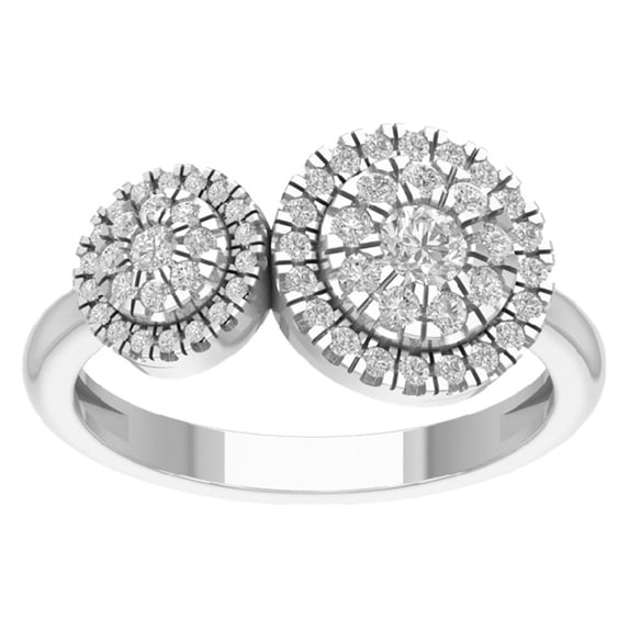 Araiya Sterling Silver Diamond Cluster Band Ring (5/8 cttw, I-J Color, I2-I3 Clarity), Size 9.5