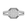 thumbnail image 1 of Araiya Sterling Silver Diamond Cluster Square Ring for Women (1/4 cttw, I-J Color, I2-I3 Clarity), Size 5.5, 1 of 3