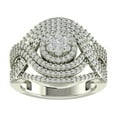 thumbnail image 1 of Araiya Sterling Silver Diamond Cocktail Band Ring for Women (1 cttw, I-J Color, I2-I3 Clarity), Size 8, 1 of 1