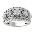 thumbnail image 1 of Araiya Sterling Silver Diamond Half Eternity Band Ring (5/8 cttw, I-J Color, I2-I3 Clarity), Size 6, 1 of 1