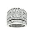 thumbnail image 1 of Araiya Sterling Silver Diamond Halo Band Ring for Women (3 cttw, I-J Color, I2-I3 Clarity), Size 10, 1 of 3