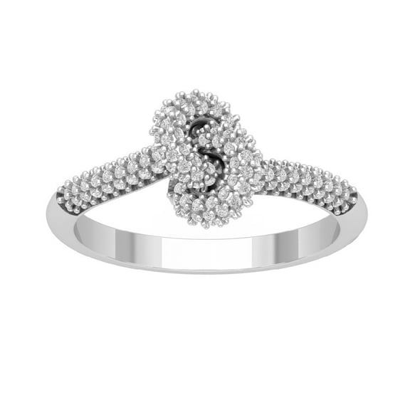 Araiya Sterling Silver Diamond Halo Ring for Women (1/2 cttw, I-J Color, I2-I3 Clarity), Size 5