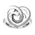 thumbnail image 1 of Araiya Sterling Silver Diamond Heart Band Ring (1/5 cttw, I-J Color, I2-I3 Clarity), Size 6, 1 of 1