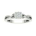 thumbnail image 1 of Araiya Sterling Silver Diamond Knot Band Ring (1/4 cttw, I-J Color, I2-I3 Clarity), Size 5.5, 1 of 1