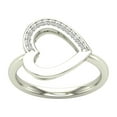 thumbnail image 1 of Araiya Sterling Silver Diamond Open Heart Ring for Women (1/10 cttw, I-J Color, I2-I3 Clarity), Size 5.5, 1 of 1