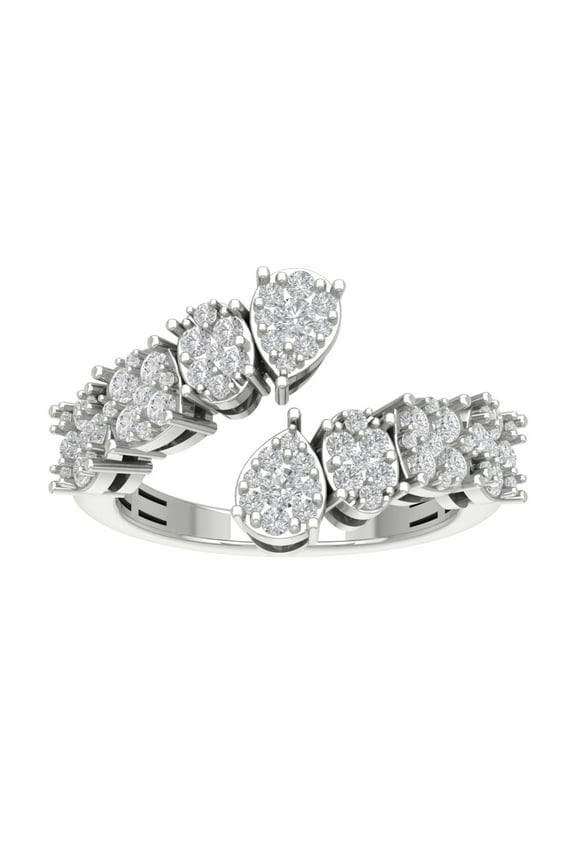 Sterling Silver Diamond Space Band Ring (1 cttw, I-J Color, I2-I3 Clarity), Size 7.5