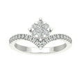 thumbnail image 1 of Araiya Sterling Silver Diamond V Shape Wedding Ring (1/2 cttw, I-J Color, I2-I3 Clarity), Size 9.5, 1 of 1