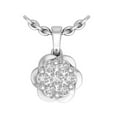 thumbnail image 1 of Araiya Sterling Silver Round Diamond Cluster Pendant Necklace (1/2 cttw, I-J Color, I2-I3 Clarity), 18", 1 of 5
