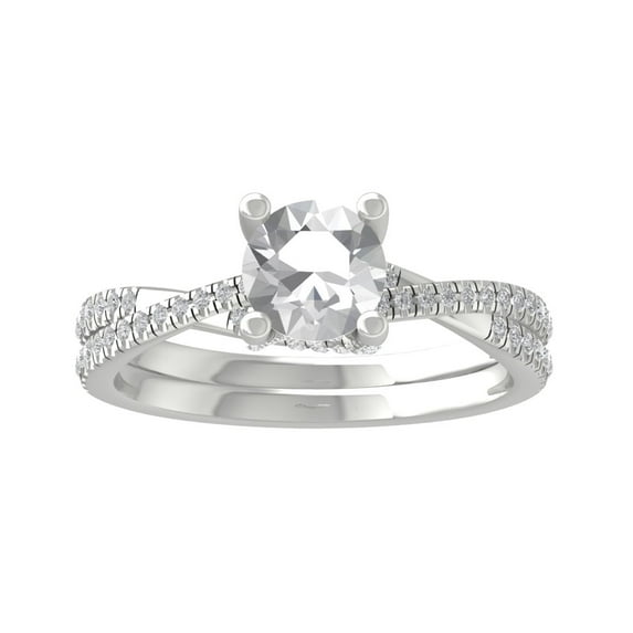 Araiya Sterling Silver Round Diamond Engagement Ring (1 1/3 cttw, I-J Color, I2-I3 Clarity), Size 9