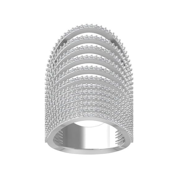 Araiya Sterling Silver Round Diamond Fashion Band Ring (1 1/2 cttw, I-J Color, I2-I3 Clarity), Size 10