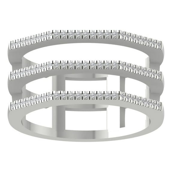 Araiya Sterling Silver Round Diamond Fashion Band Ring (1/5 cttw, I-J Color, I2-I3 Clarity), Size 9
