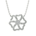 thumbnail image 1 of Araiya Sterling Silver Round Diamond Flower Pendant Necklace (1/2 cttw, I-J Color, I2-I3 Clarity), 18", 1 of 3