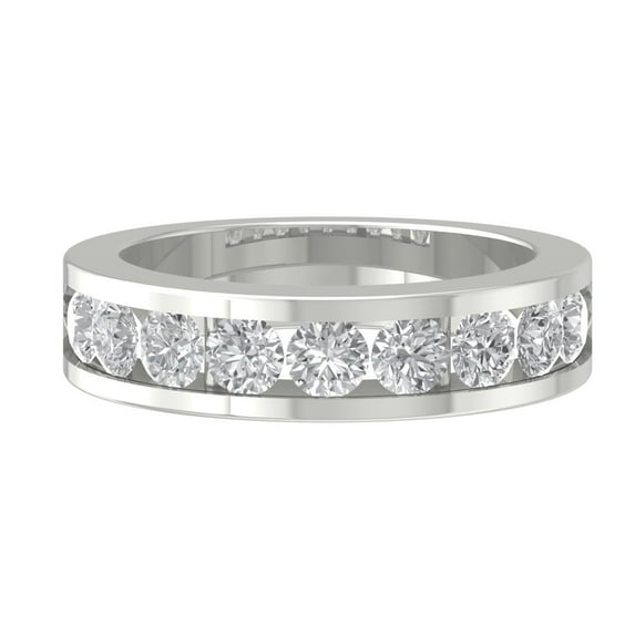 Araiya Sterling Silver Round Diamond Wedding Band Ring (1 1/2 cttw, I-J Color, I2-I3 Clarity), Size 8