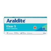 Araldite Adhesive Klear 5, 90g R & H 45 g, Transparent Epoxy Glue with 5 Mins of set time for quick fix & repair, Ideal as metal, glass, wood for furniture, waterproof