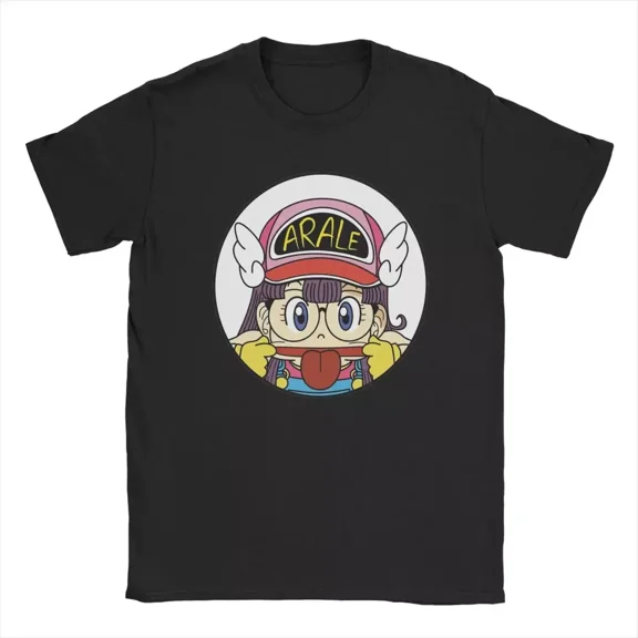 Arale Dr.Slump Men T Shirts Anime Novelty Tee Shirt Short Sleeve Crewneck T-Shir