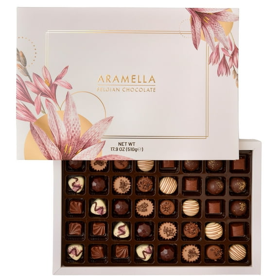 Aramella Belgian Chocolate Flower Box (40 Pieces / 17.98oz / 510g)