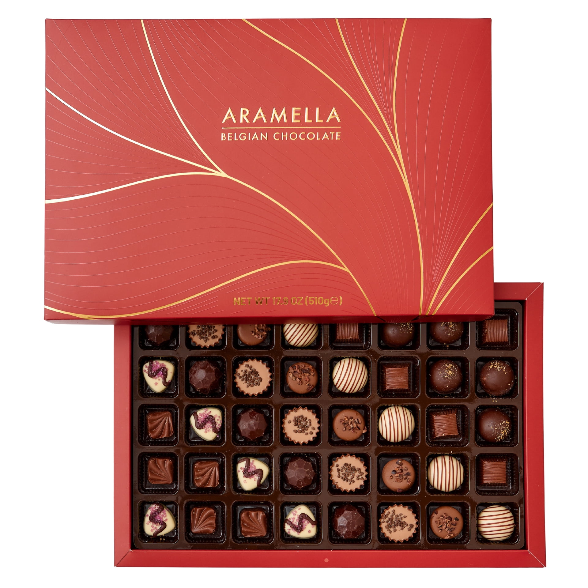 Aramella Belgian Chocolate Red Box (40 Pieces / 17.98oz / 510g)