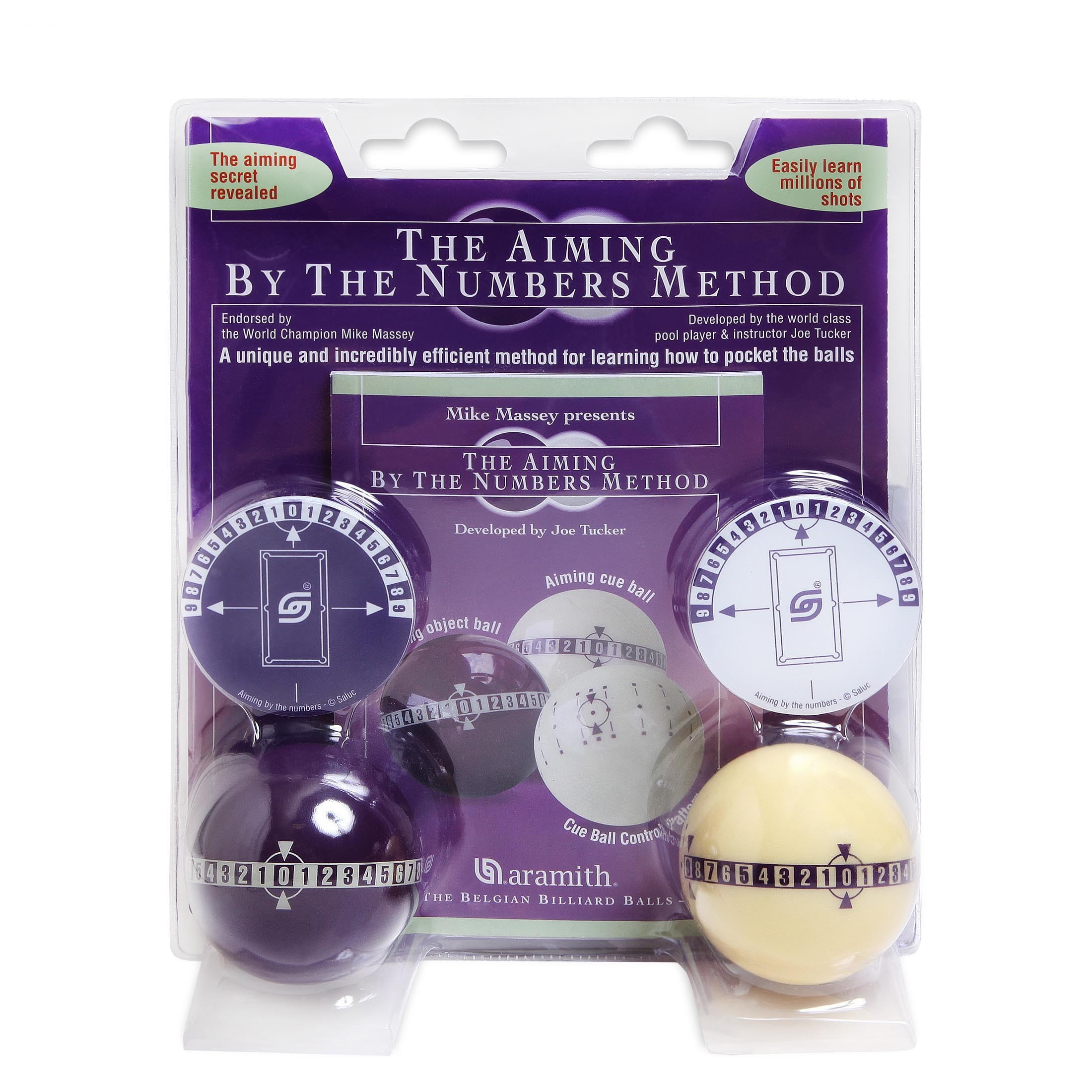 Aramith 2-Piece Training Pool Ball Set with Numbers