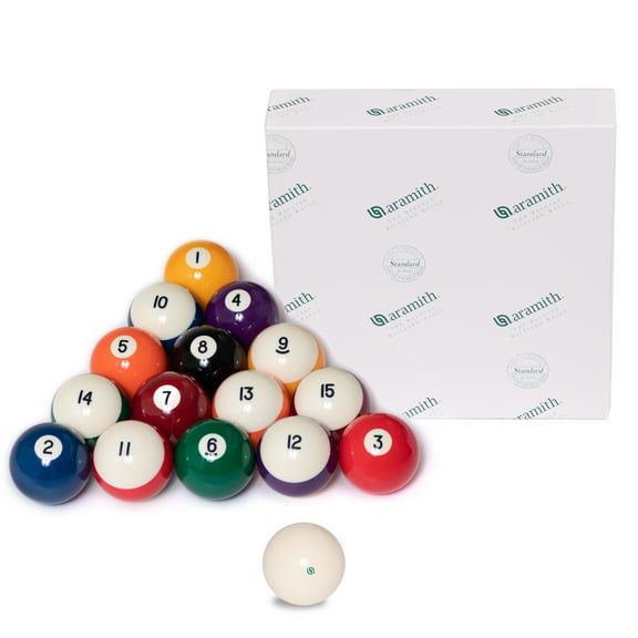 Aramith Crown Standard Billiard Pool Ball set 2 1/4" with Magnetic Cue Ball Green Logo