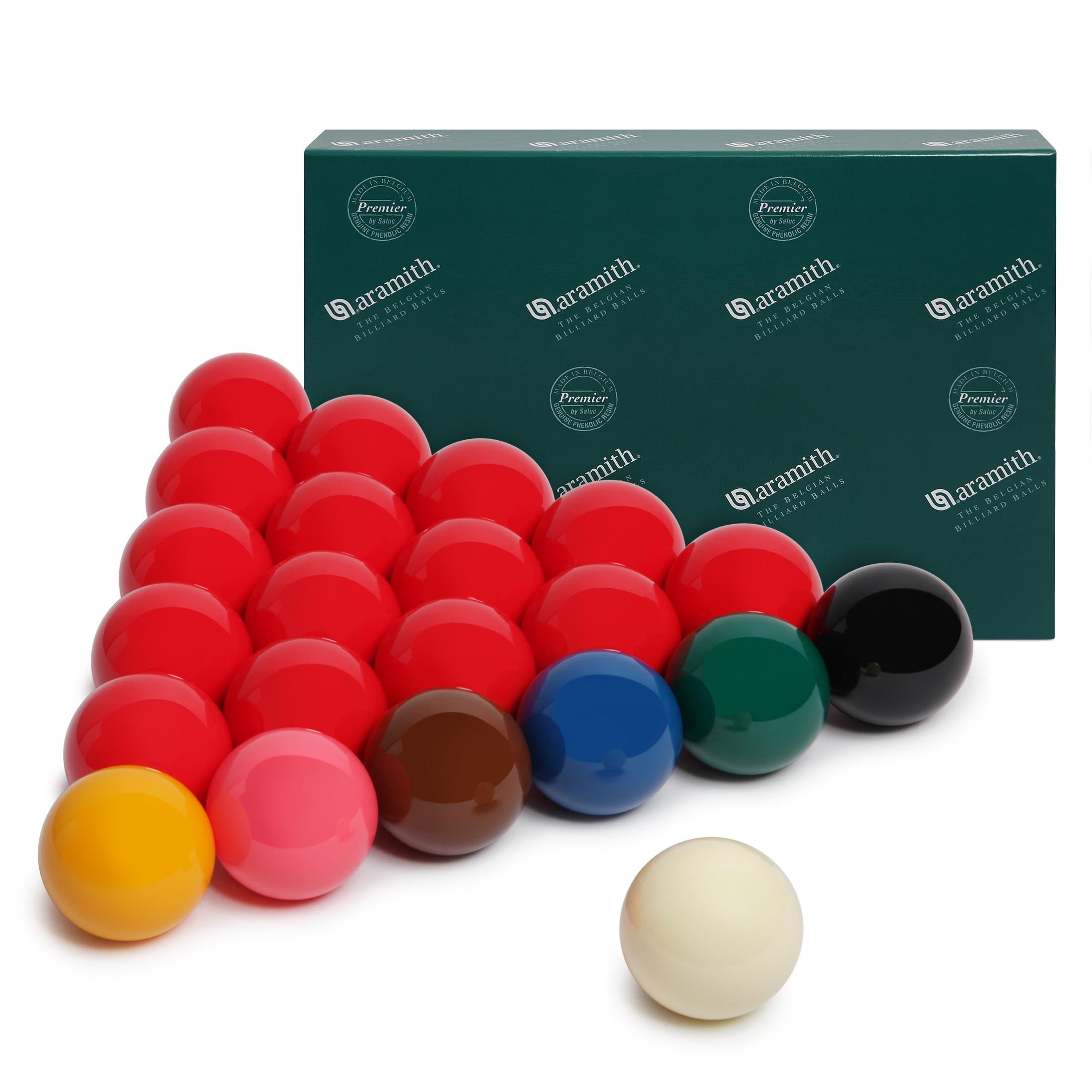 Aramith Premier 2 1/16" Multicolor Phenolic Resin Snooker Ball Set