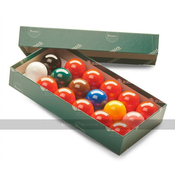 Aramith Snooker Balls (1 and 1/2 inch, 37.5mm, with 10 reds)