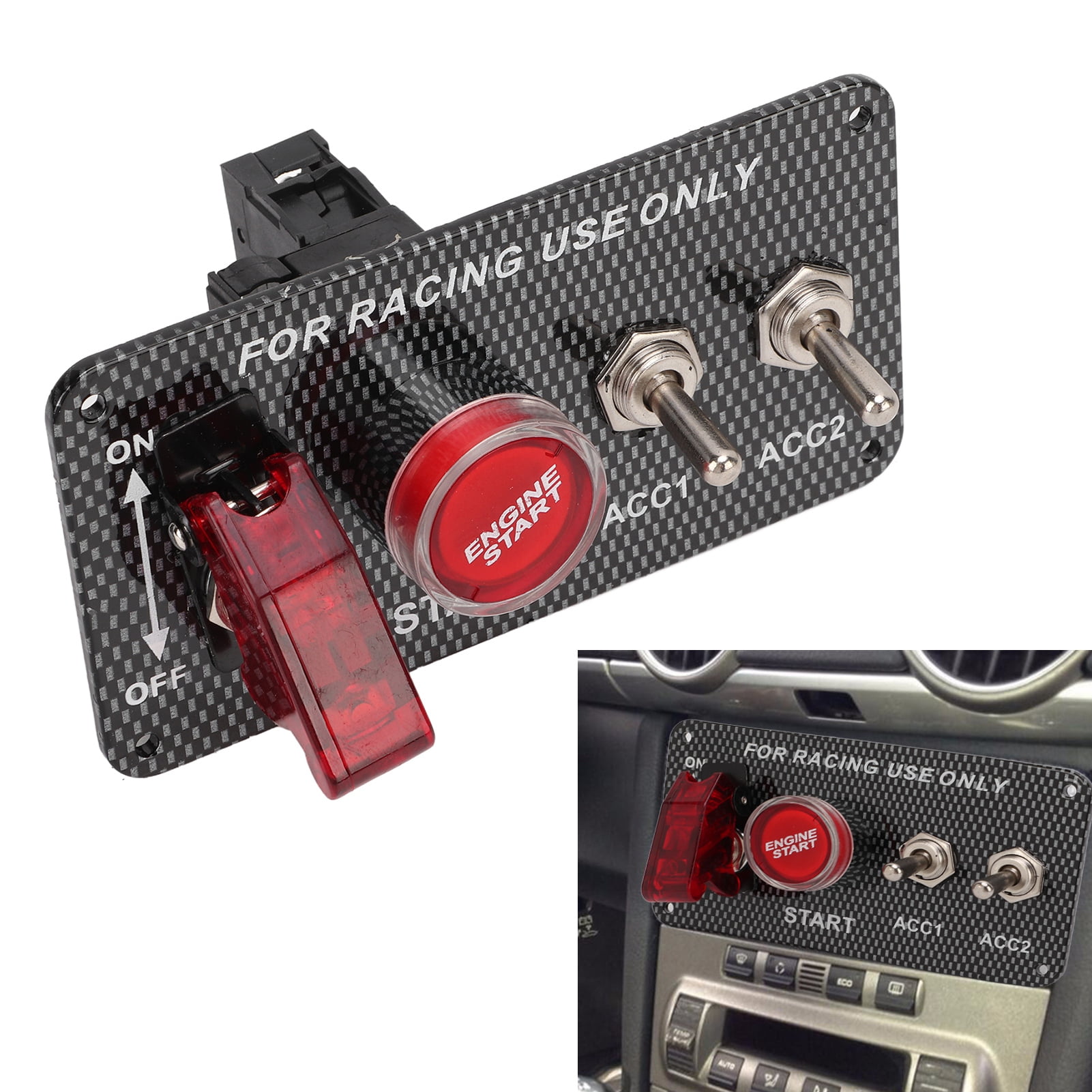 Aramox 12V 30AEngine Start Toggle Switch Panel Kit With Engine Start