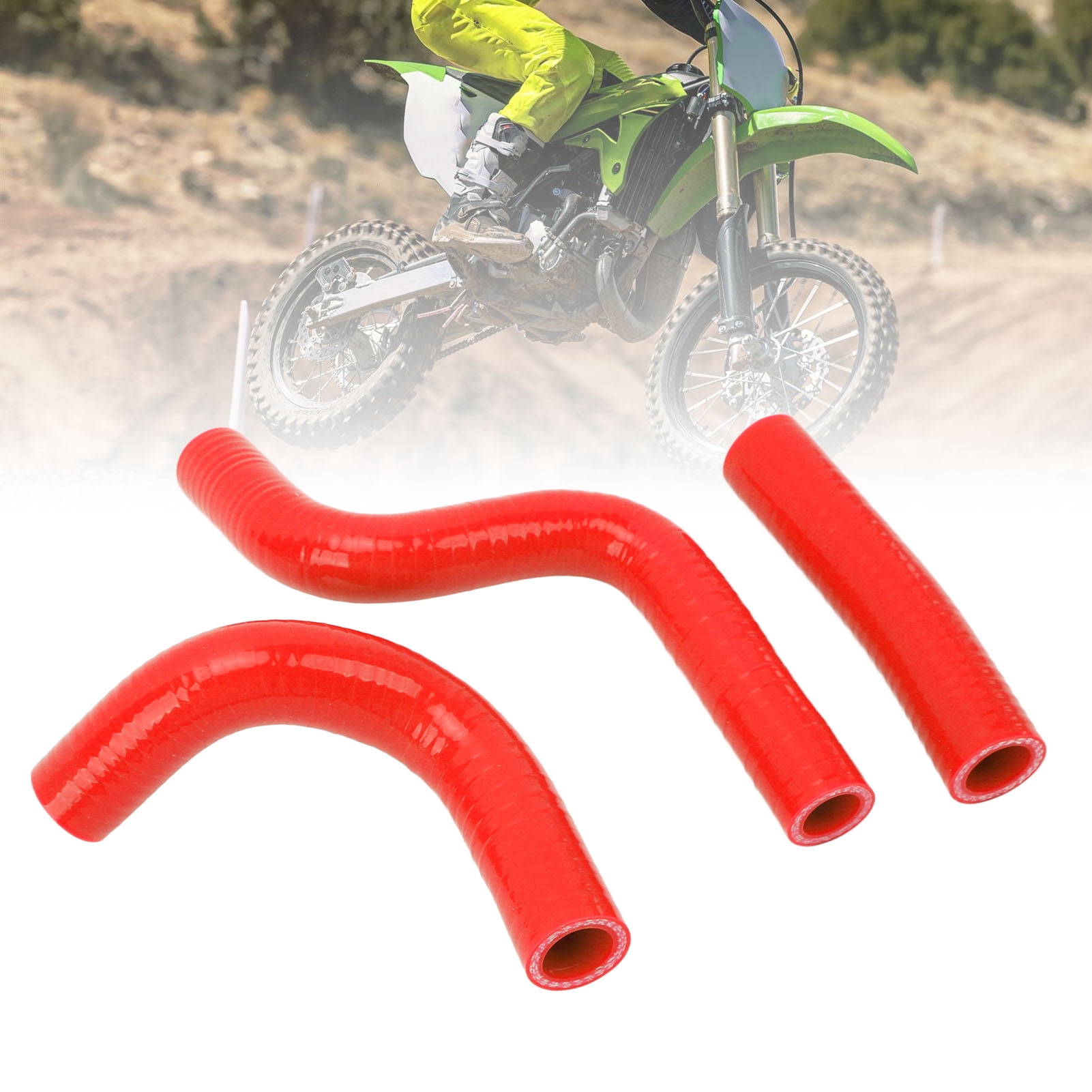 Aramox 3PCS Silicone Coolant Hose Pipe Kit Stable Connection Leak Proof