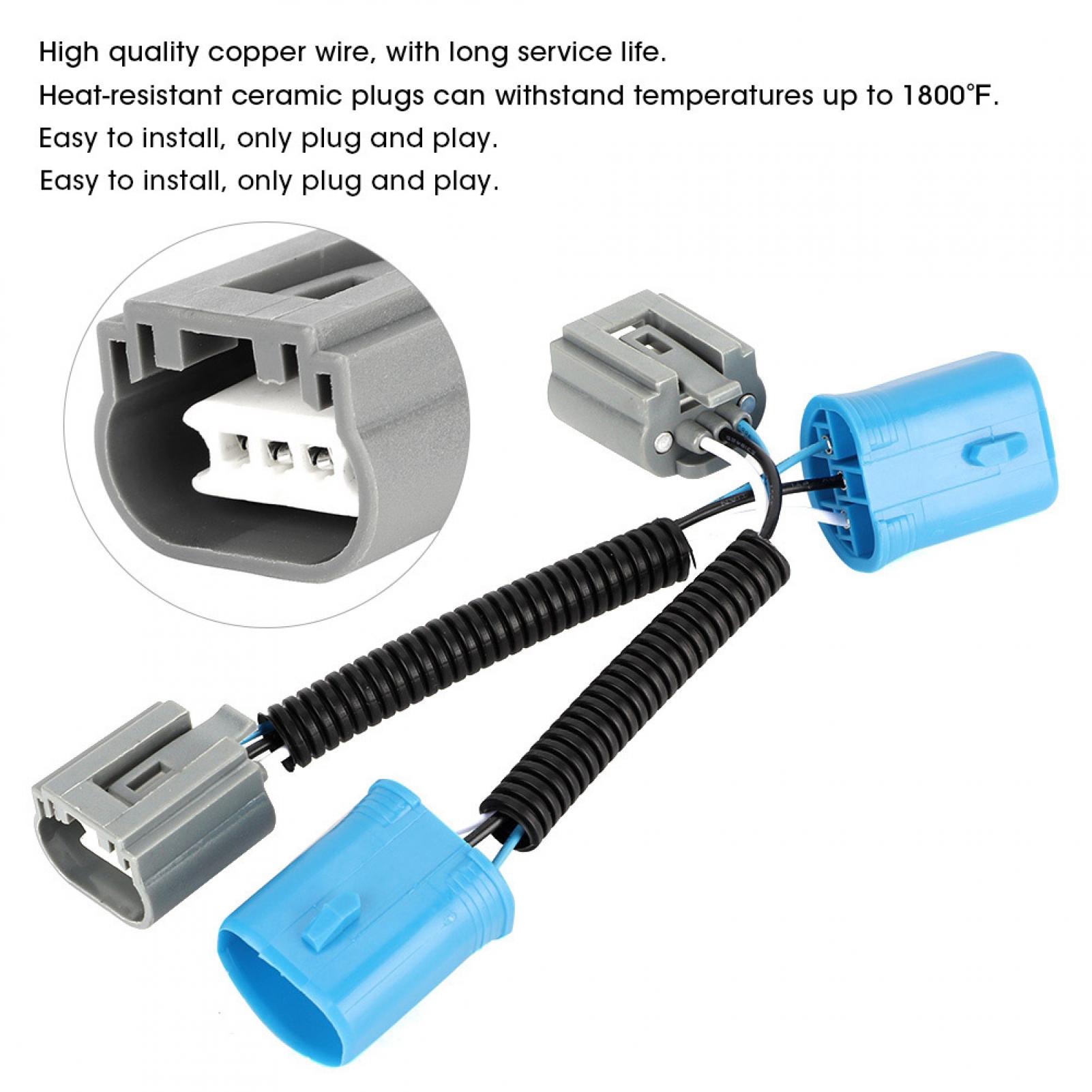 Aramox Car Conversion Wire, 9007 Male Ceramic Conversion Wire To H13