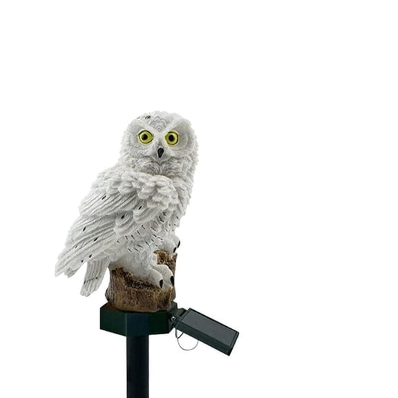 Aramox Outdoor Lamp, Solar Powered LED Owl Figurine Garden Decoration with Bright Lighting for Lawn Patio Backyard (Brown)