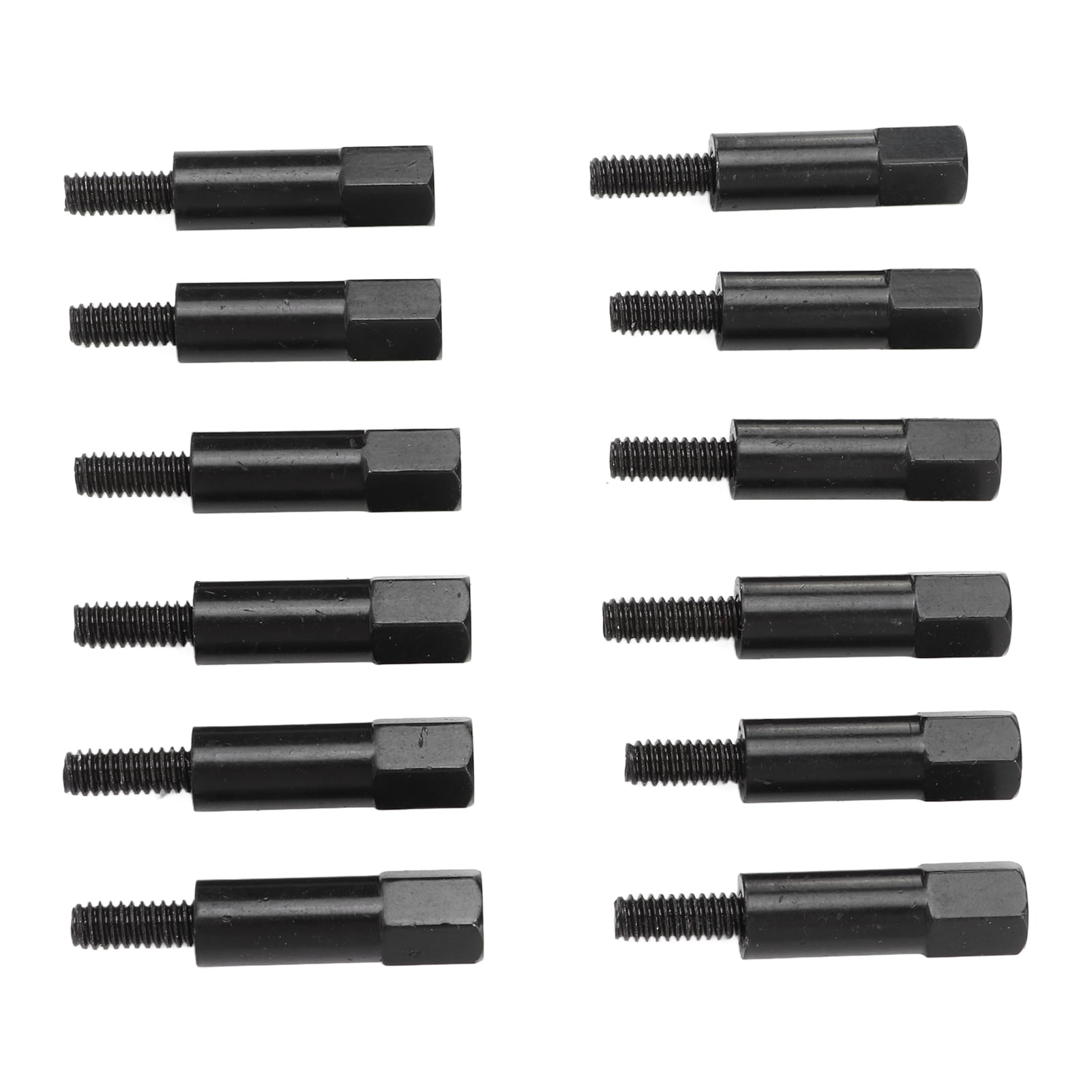 Aramox Valve Cover Set, 12PCS Mini Valve Cover Hex Stud Nut Set Black