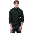 thumbnail image 1 of Aran Button Collar Irish Sweater 100% Merino Wool Men`s Cable Knitted Traditional Pullover Made in Ireland, 1 of 8