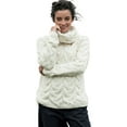 thumbnail image 1 of Aran Chunky Sweater 100 % Merino Wool Women's Cowl Neck SuperSoft Jumper Cable Knitted Pullover Made in Ireland, 1 of 5