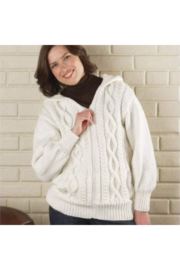 Aran Hooded Jacket - 32, 34, 36 / Aran Irish Twist
