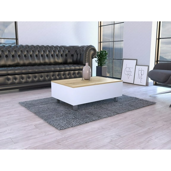 Aran Lift Top Coffee Table with Storage & Smart Wheels|31.5" W x 31.5 D