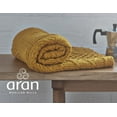 thumbnail image 1 of Aran Patchwork Throw 100% Premium Merino Wool Blanket 60" x 42" Made in Ireland by Aran Woollen Mills, Yellow, 1 of 7