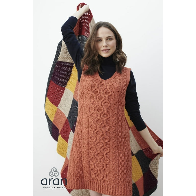 Ladies Irish Knit Dress Large Aran Woollen Mills