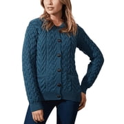 Aran SuperSoft Merino Wool Lumber Jacket Cardigan Sweater Made in Ireland