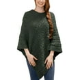 thumbnail image 1 of Aran Traditional Poncho Merino Wool Irish Cape Sweater Made in Ireland, One size, 1 of 1