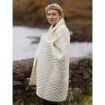 thumbnail image 1 of Aran Woollen Mills 100% Wool Throw Blanket Made in Ireland Honeycomb Knitted Worsted Weight Yarn 60" x 40", 1 of 5