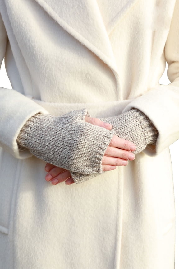 Fingerless Mittens Knitted Women`s Gloves 100% Premium SuperSoft Merino Wool Made in Ireland