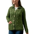 thumbnail image 1 of Aran Woollen Mills Women's Irish Button Cardigan Sweater Cable Knit 100% Merino Wool Jacket Made in Ireland, 1 of 3