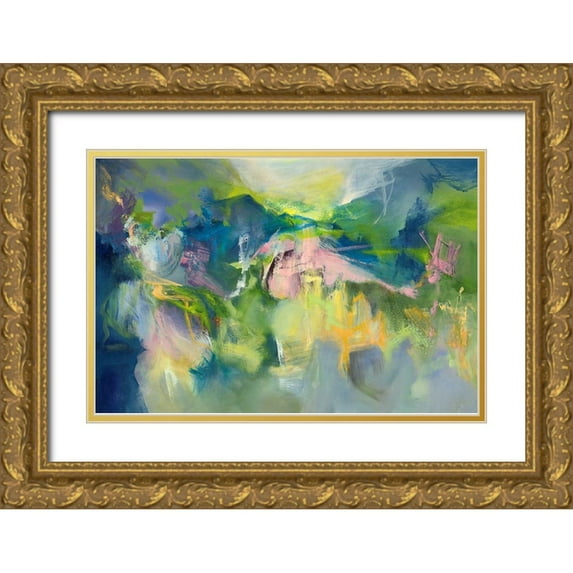 Arana, Emilia 24x17 Gold Ornate Wood Framed with Double Matting Museum Art Print Titled - Roadside Table