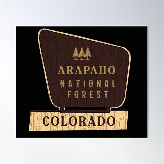 Arapaho National Forest Poster Wall Art, Modern Wall Decor, 24x36 UNFRAMED