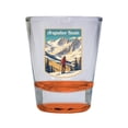 thumbnail image 1 of Arapahoe Basin Colorado Design A Souvenir 2 oz Round Shot Glass Orange, 1 of 3