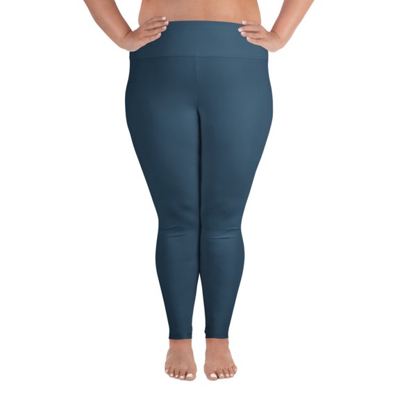 Arapawa, Navy Plus Size Leggings, Navy Leggings for Plus Size, Big Size Navy Leggings, Navy Leggings for Big Women